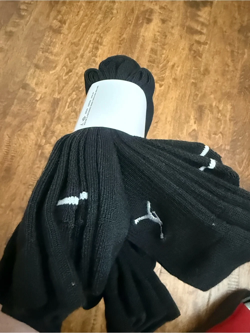 Jordan Black Crew Socks with White Jumpman Logo - 6 Pack